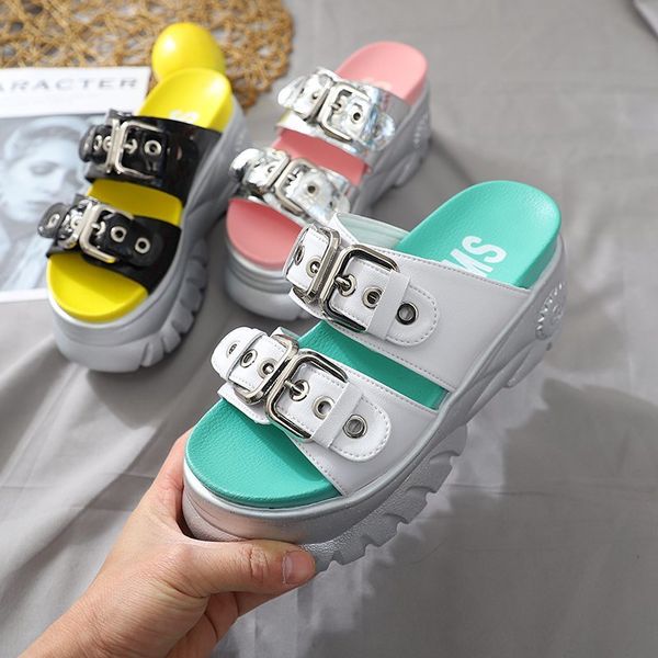2020 summer slippers women casual wedges platform sandal fashion designer buckle high heels ladies shoes beach slides slippers, Black
2020 summer slippers women casual wedges platform sandal fashion designer buckle high heels ladies shoes beach slides slippers, Black