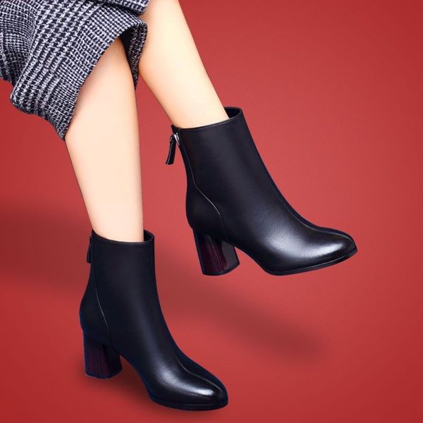 cresfimix botas femininas women cute black round toe pu leather high heel boots lady casual office boots a6400
cresfimix botas femininas women cute black round toe pu leather high heel boots lady casual office boots a6400