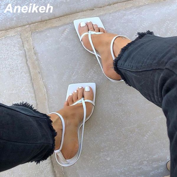 aneikeh 2020 summer gladiator sandal fashion pinch narrow band pu leather women square head buckle strap stiletto ladies pumps, Black
aneikeh 2020 summer gladiator sandal fashion pinch narrow band pu leather women square head buckle strap stiletto ladies pumps, Black