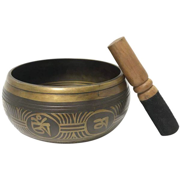 tibetan buddhist meditation ornament singing bowl set chakra healing with mallet