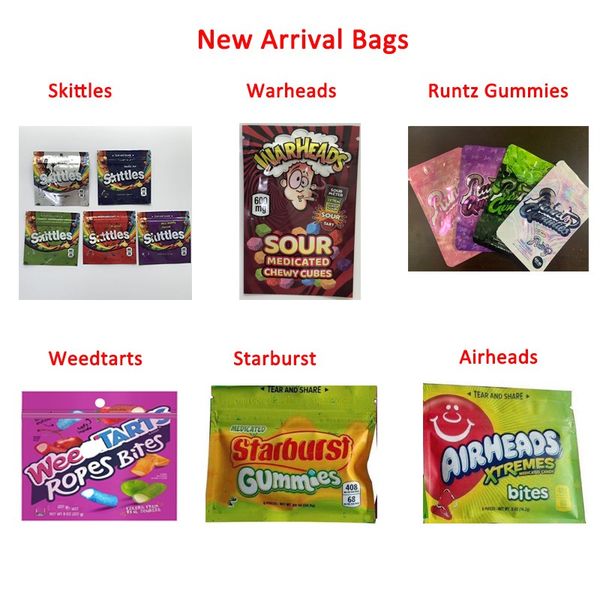 New arrival edible bags Skittles Warheads Runtz Gummies Weedtarts Starbust Airheads Nerds rope bites bags
New arrival edible bags Skittles Warheads Runtz Gummies Weedtarts Starbust Airheads Nerds rope bites bags