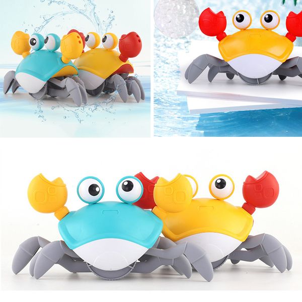 Baby Bath Toys Simulation Leash Crabs Clockwork Swimming Beach Pool Toy Play Water Learning Walking Game For Children Gift