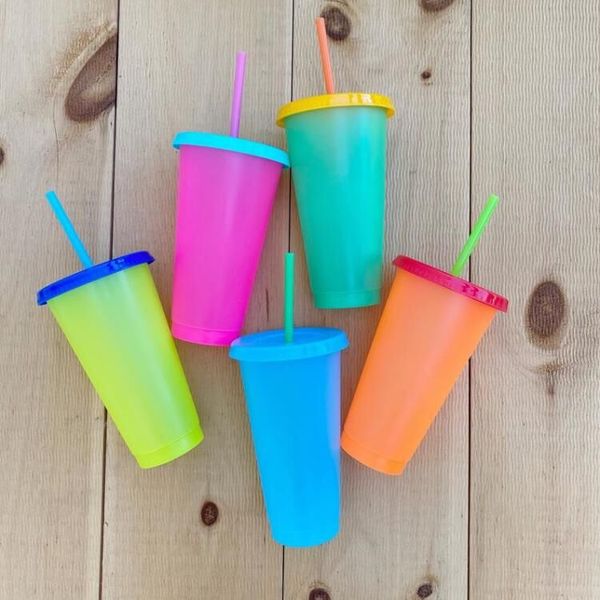 plastic temperature change color tumblers colorful cold water reusable changing juice coffee cup mug with straws set
plastic temperature change color tumblers colorful cold water reusable changing juice coffee cup mug with straws set
