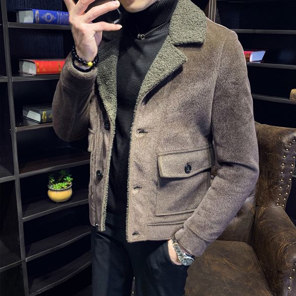 british style winter coat men woolen thick jacket korean casual social overcoat windbreaker men jackets clothing, Black
british style winter coat men woolen thick jacket korean casual social overcoat windbreaker men jackets clothing, Black