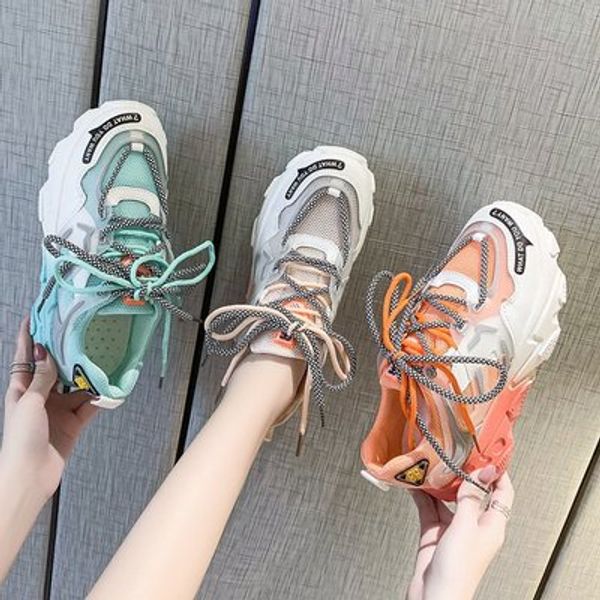 2020 summer new women's shoes fashion all-match casual breathable color stitching thick bottom ins super fire old shoes women, Black
2020 summer new women's shoes fashion all-match casual breathable color stitching thick bottom ins super fire old shoes women, Black