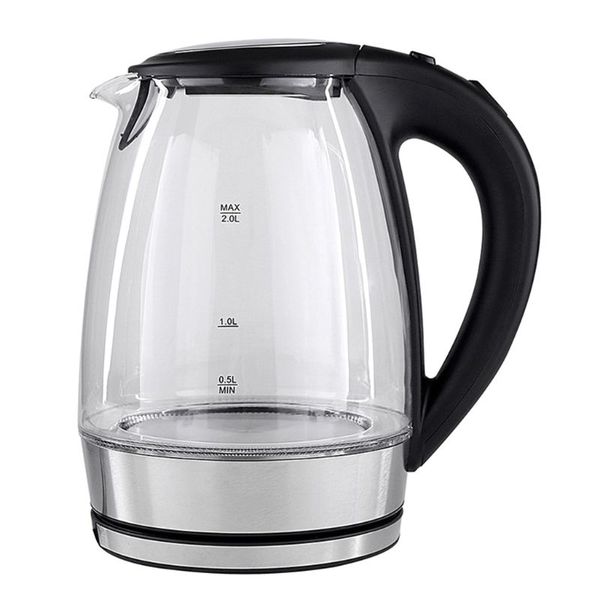 electric kettles 2l glass kettle 2000w fast boiling coffee pot with blue led light