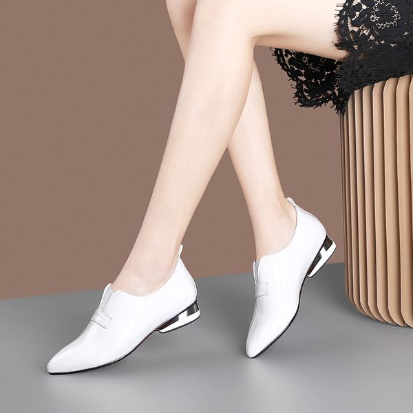 women patent leather poined toe pumps 2cm low heels shoes woman office ladies dress work shoes size 41 42 43, Black
women patent leather poined toe pumps 2cm low heels shoes woman office ladies dress work shoes size 41 42 43, Black