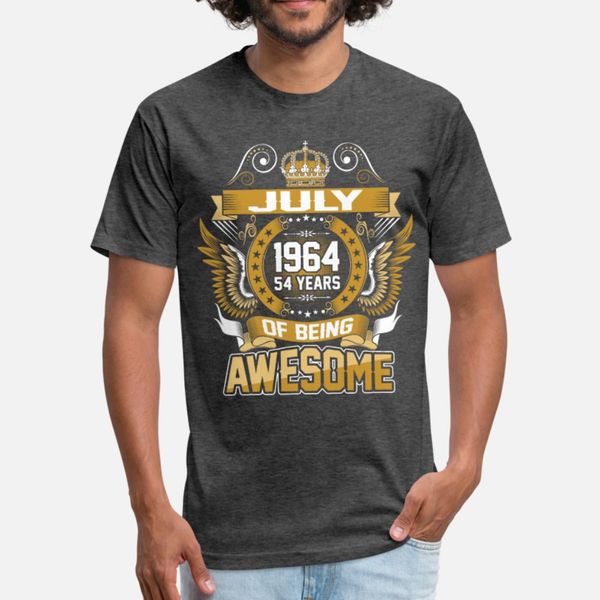 july 1964 54 years of being awesome t shirt men printed tee shirt o neck solid color fit comfortable summer unique shirt, White;black
july 1964 54 years of being awesome t shirt men printed tee shirt o neck solid color fit comfortable summer unique shirt, White;black