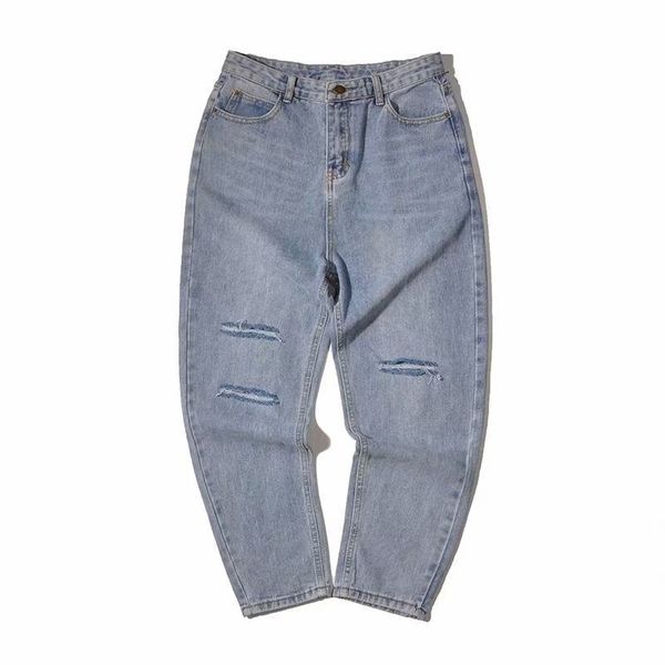 ripped jeans men's fashion brand slim feet feel wide-leg ankle length pants korean style, Blue
ripped jeans men's fashion brand slim feet feel wide-leg ankle length pants korean style, Blue