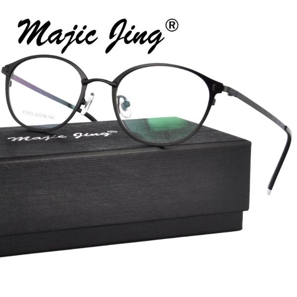 magic jing stainless steel rx optical frames full rim myopia eyewear eyeglasses prescription spectacles for men f3103, Black
magic jing stainless steel rx optical frames full rim myopia eyewear eyeglasses prescription spectacles for men f3103, Black