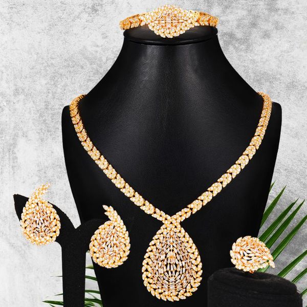 godki big waterdrop 4pcs african bridal zirconia cz jewelry sets for women wedding dubai nigeria crystal party jewelry set, Silver
godki big waterdrop 4pcs african bridal zirconia cz jewelry sets for women wedding dubai nigeria crystal party jewelry set, Silver