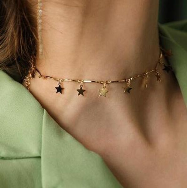 gold color star party women's pendant necklace fashion female choker necklaces jewelry simple ladies pentagon-star jewelry gifts, Silver
gold color star party women's pendant necklace fashion female choker necklaces jewelry simple ladies pentagon-star jewelry gifts, Silver