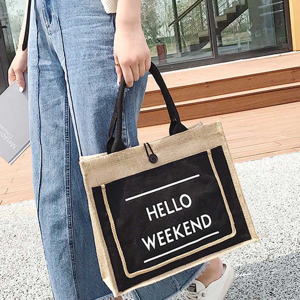 women's linen handbag european style jute cotton tote handbags women female large capacity daily shopping bag shoulder bag #p
women's linen handbag european style jute cotton tote handbags women female large capacity daily shopping bag shoulder bag #p