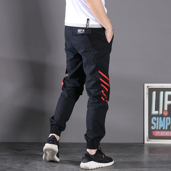 men's jeans autumn ly fashion men loose fit stripe designer harem trousers big pocket casual cargo pants streetwear hip hop joggers, Blue
men's jeans autumn ly fashion men loose fit stripe designer harem trousers big pocket casual cargo pants streetwear hip hop joggers, Blue