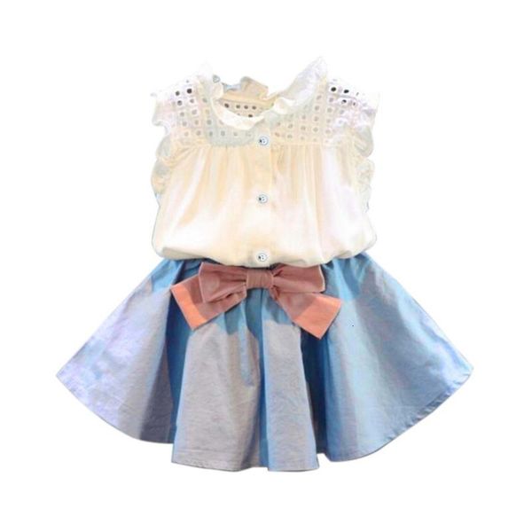blue colors lovely 2pcs toddler kids baby girls outfit clothes vest t-shirt+bowknot short skirt set new drop shipped st27, White
blue colors lovely 2pcs toddler kids baby girls outfit clothes vest t-shirt+bowknot short skirt set new drop shipped st27, White