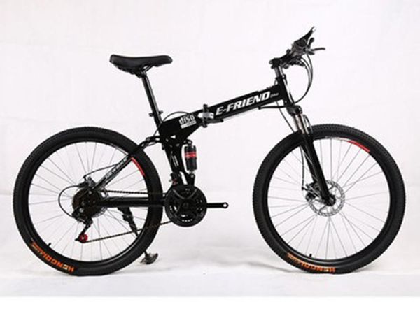 mountain bike 21 speed 26 inch folding variable speed bicycle double shock absorption disc brake mountain bike