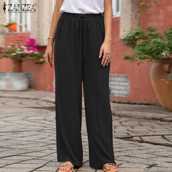 2020 zanzea women casual pants high waist solid wide leg trousers loose long palazzo streetwear plus size vintage pantalon turni, Black;white
2020 zanzea women casual pants high waist solid wide leg trousers loose long palazzo streetwear plus size vintage pantalon turni, Black;white