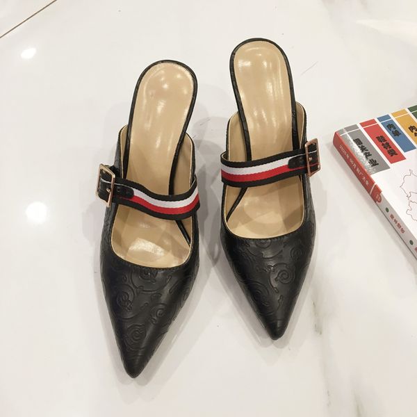 summer 2020 fashion high-heeled women's shoes european and american versatile stiletto sandals, Black
summer 2020 fashion high-heeled women's shoes european and american versatile stiletto sandals, Black