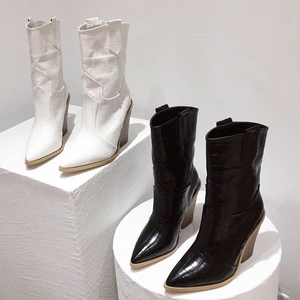 2020 mid-calf women boots new wedges pointed toe ladies booties fashion solid high heel woman shoes brand design female boots, Black
2020 mid-calf women boots new wedges pointed toe ladies booties fashion solid high heel woman shoes brand design female boots, Black