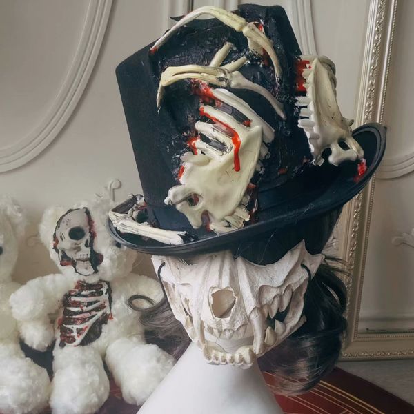 halloween gothic skeleton hat for men & women, Blue;gray
halloween gothic skeleton hat for men & women, Blue;gray