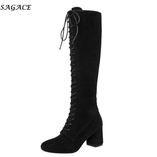 sagace 2020 new women boots winter warm over the knee long boots straps slim flock lace-up high heels shoes lady #35, Black
sagace 2020 new women boots winter warm over the knee long boots straps slim flock lace-up high heels shoes lady #35, Black