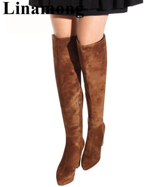 2020 est brown flack platform design winter fashion women boot high heel and round toe zipper over-the-knee women shoes, Black
2020 est brown flack platform design winter fashion women boot high heel and round toe zipper over-the-knee women shoes, Black