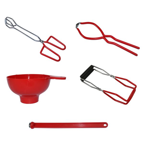 5pcs tongs funnel jar lifter home canning tool set anti scalding kitchen hanging
5pcs tongs funnel jar lifter home canning tool set anti scalding kitchen hanging