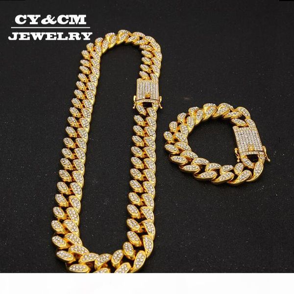 hip hop necklaces iced out crystal rhinestone miami cuban chain gold silver color zircon necklace bracelet set for mens women
hip hop necklaces iced out crystal rhinestone miami cuban chain gold silver color zircon necklace bracelet set for mens women