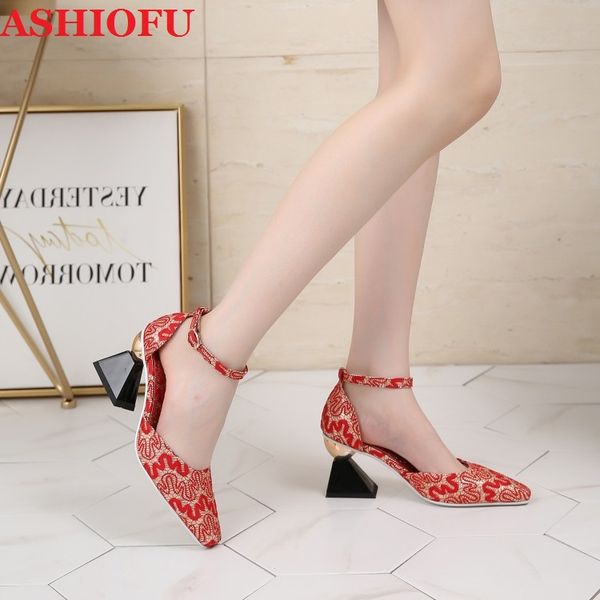 ashiofu handmade new ladies 6cm chunky heel sandals lace ankle strap party prom shoes classic evening fashion sandals, Black
ashiofu handmade new ladies 6cm chunky heel sandals lace ankle strap party prom shoes classic evening fashion sandals, Black