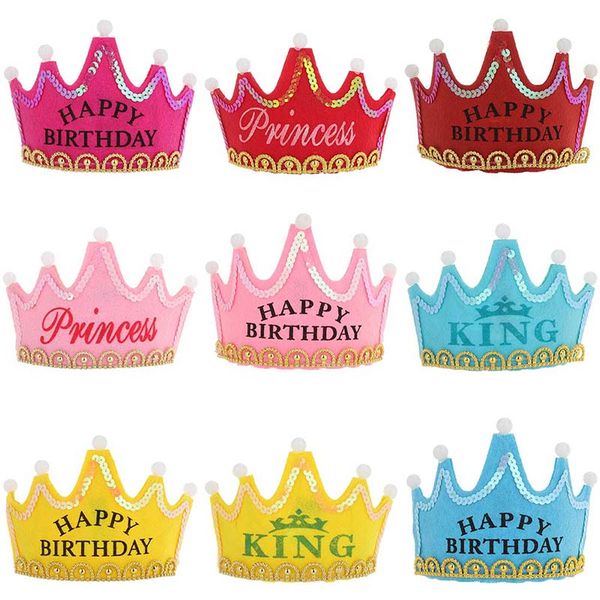 led light up birthday hat princess king happy birthday crown cap headband christmas party decor headband without battery
led light up birthday hat princess king happy birthday crown cap headband christmas party decor headband without battery