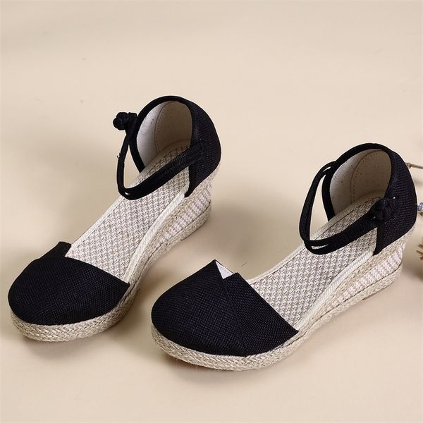 women's sandals 2020 wedge heel casual new sandals handmade knit buckle female pointed, Black
women's sandals 2020 wedge heel casual new sandals handmade knit buckle female pointed, Black