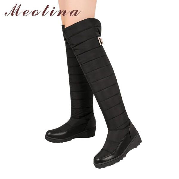 meotina winter thigh high boots women buckle wedge warm boots over the knee lady plush long shoes black blue black size 44
meotina winter thigh high boots women buckle wedge warm boots over the knee lady plush long shoes black blue black size 44