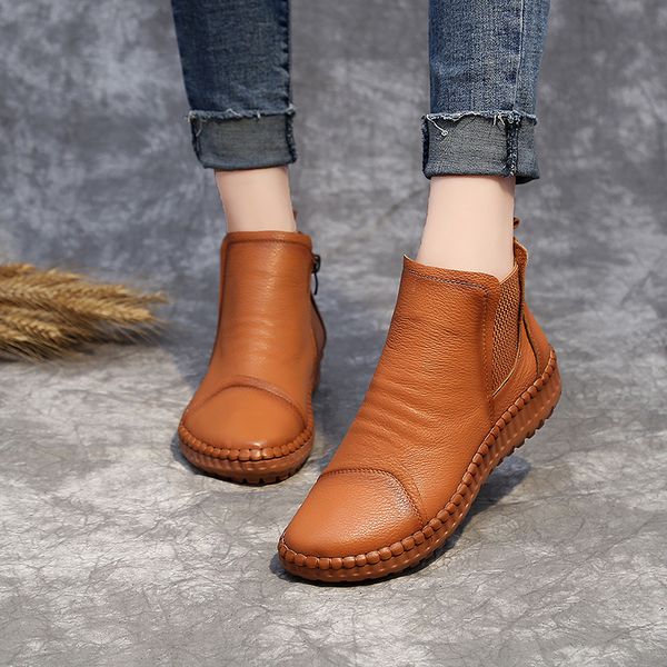 genuine leather shoes women boots 2020 autumn winter fashion handmade ankle boots warm soft outdoor casual flat shoes woman lj201030, Black
genuine leather shoes women boots 2020 autumn winter fashion handmade ankle boots warm soft outdoor casual flat shoes woman lj201030, Black