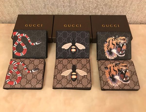 2019 men animal short wallet leather black snake tiger bee wallets women long style purse wallet card holders with gift box, Red;black
2019 men animal short wallet leather black snake tiger bee wallets women long style purse wallet card holders with gift box, Red;black