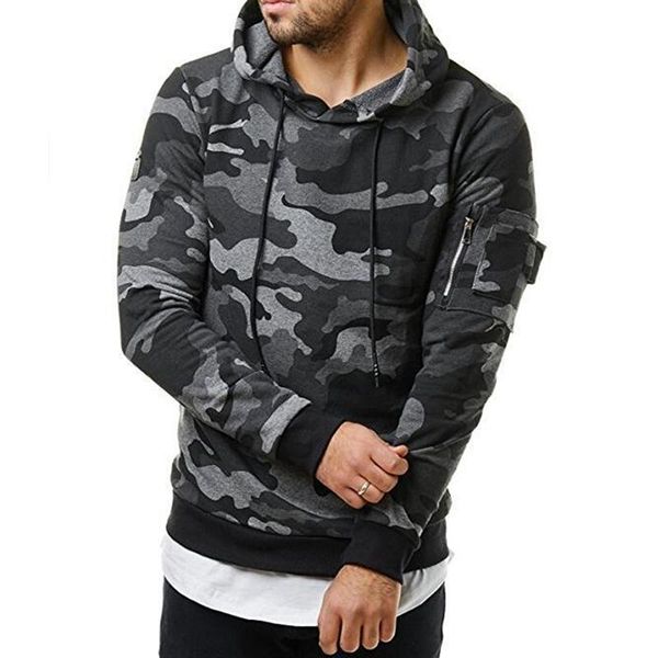 men fashionable hoodie cool camouflage sweater casual camo pullover, White;black
men fashionable hoodie cool camouflage sweater casual camo pullover, White;black