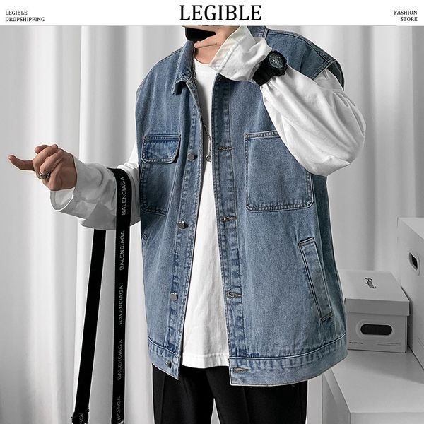 men's vests legible jean jacket denim vest hip hop coats waistcoat men brand loose sleeveless male tank, Black;white
men's vests legible jean jacket denim vest hip hop coats waistcoat men brand loose sleeveless male tank, Black;white