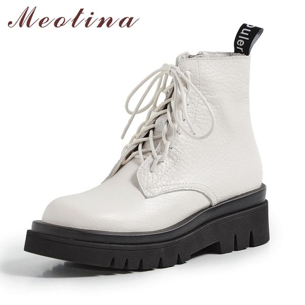 meotina real leather platform high heel ankle boots motorcycle boots women shoes lace up zip thick heels short beige 40, Black
meotina real leather platform high heel ankle boots motorcycle boots women shoes lace up zip thick heels short beige 40, Black