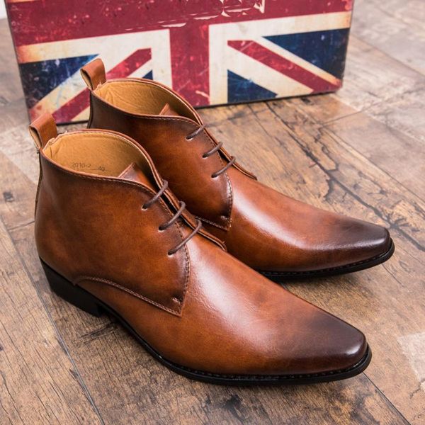 men's ankle boots british style quality pu leather boot winter autumn men's lace up pointed toe shoes versatile boots, Black
men's ankle boots british style quality pu leather boot winter autumn men's lace up pointed toe shoes versatile boots, Black