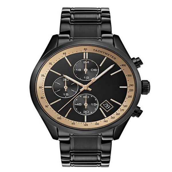 2020 new fashion sports black men's 44mm black pin buckle quartz stainless steel case watch, Slivery;brown
2020 new fashion sports black men's 44mm black pin buckle quartz stainless steel case watch, Slivery;brown
