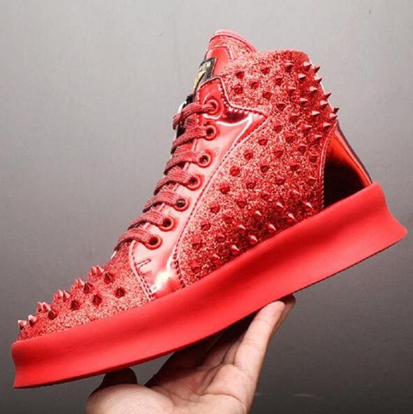new casual shoes mens solid rivets high sneakers bottom flats fashion ankle lace-up shoes ankle boots zapatillas hombre w28, Black
new casual shoes mens solid rivets high sneakers bottom flats fashion ankle lace-up shoes ankle boots zapatillas hombre w28, Black