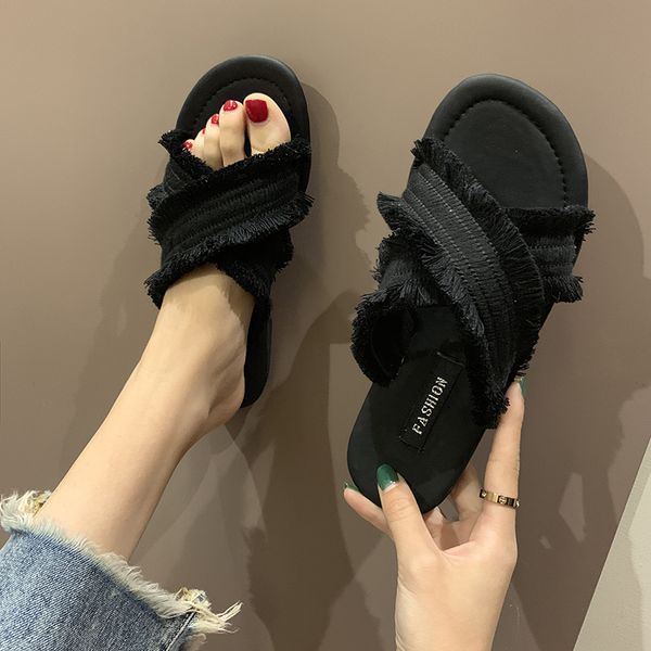 shoes woman's slippers fringe slides fashion soft 2020 flat luxury fabric basic rubber cotton shoes woman's slippers fringe, Black
shoes woman's slippers fringe slides fashion soft 2020 flat luxury fabric basic rubber cotton shoes woman's slippers fringe, Black