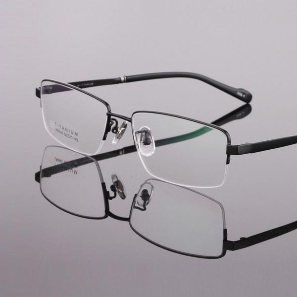 width-140 titanium business man's spectacles frame myopia half rim eyeglasses frame eyewear computer goggles reading glasses, Black
width-140 titanium business man's spectacles frame myopia half rim eyeglasses frame eyewear computer goggles reading glasses, Black