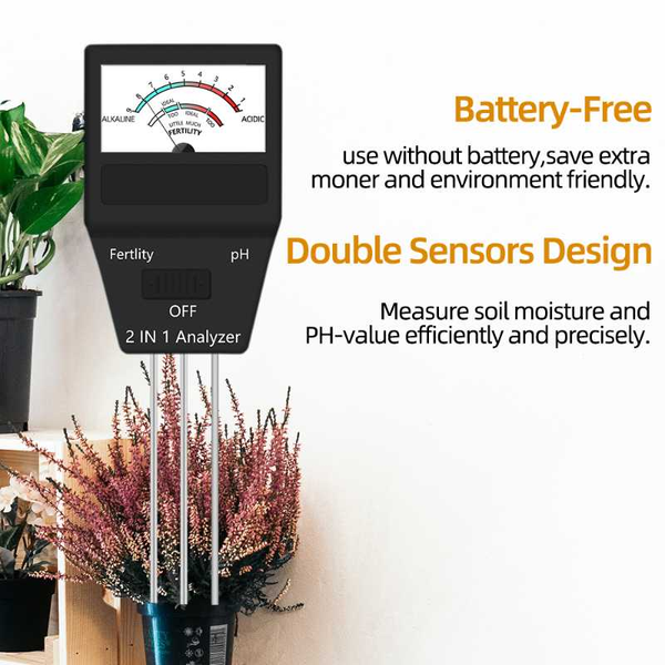 meters 2 in 1 soil moisture sensor meter plant fertile ph tester high precision indoor outdoor tool 40%off
meters 2 in 1 soil moisture sensor meter plant fertile ph tester high precision indoor outdoor tool 40%off