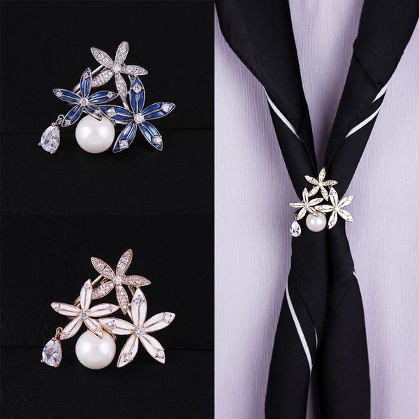 new style pearl daisy zhensanhuan silk scarves buckle silk scarves circle micro zircon grade brooch scarf pi jian kou 4007, Blue;gray
new style pearl daisy zhensanhuan silk scarves buckle silk scarves circle micro zircon grade brooch scarf pi jian kou 4007, Blue;gray
