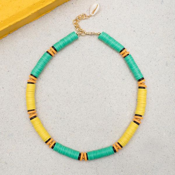 handmade green yellow mashup necklace symmetrical design boho short jewelry summer wild trend adjustable necklace for women man, Golden;silver
handmade green yellow mashup necklace symmetrical design boho short jewelry summer wild trend adjustable necklace for women man, Golden;silver