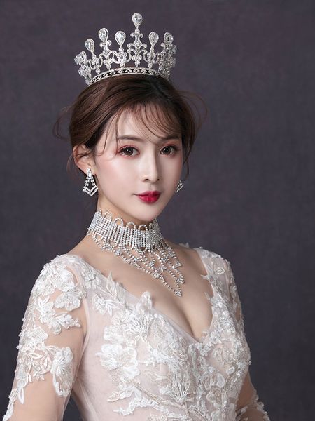 himstory luxury new pageant headband tiaras crown cubic zircon wedding headband crystal queen princess hair accessories jewelry, White;golden
himstory luxury new pageant headband tiaras crown cubic zircon wedding headband crystal queen princess hair accessories jewelry, White;golden