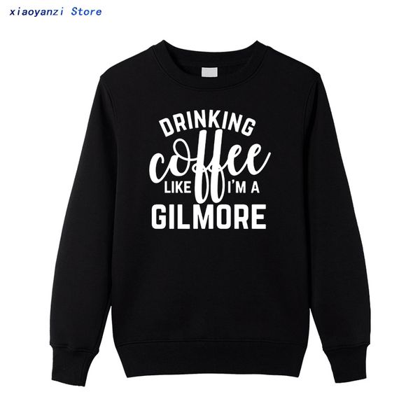 drinking coffee like a gilmore slogan men women sweatshirts hoodies pullovers, Black
drinking coffee like a gilmore slogan men women sweatshirts hoodies pullovers, Black