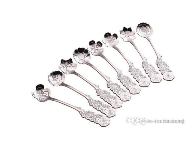 creative rose handle flower spoon stainless steel tea coffee mixing 8 styles silver wedding supplies
creative rose handle flower spoon stainless steel tea coffee mixing 8 styles silver wedding supplies