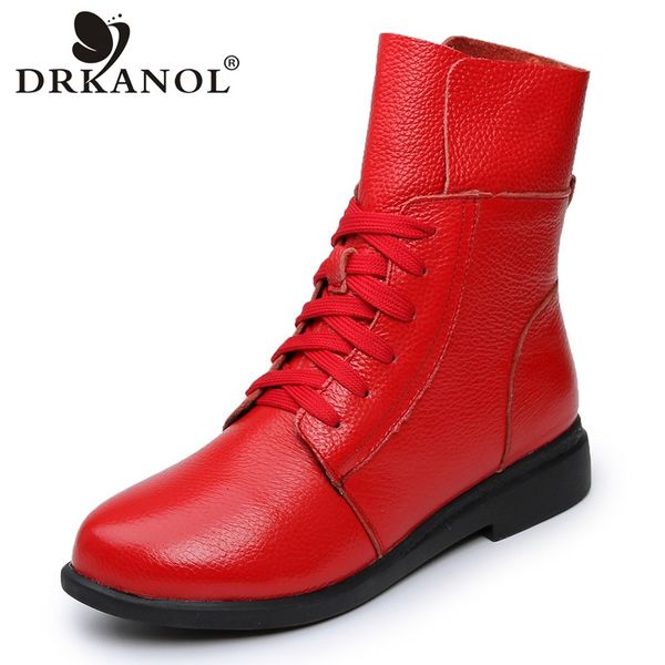 boots drkanol 2021 arrival square heel genuine leather winter women shoes fashion zipper lace up warm ankle, Black
boots drkanol 2021 arrival square heel genuine leather winter women shoes fashion zipper lace up warm ankle, Black