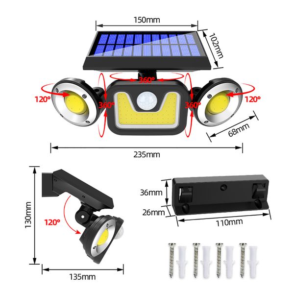 100led cob solar light outdoor motion sensor wall light waterproof garden lamp emergency pathway yard street lamp
100led cob solar light outdoor motion sensor wall light waterproof garden lamp emergency pathway yard street lamp